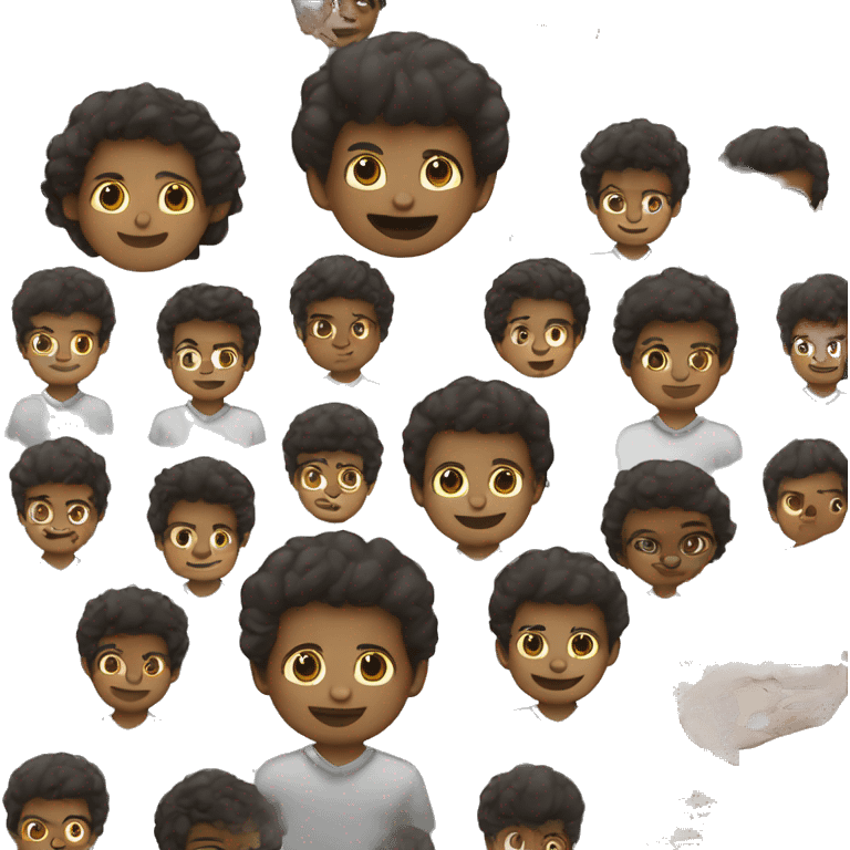 niño de 4 años pelo negro y piel blanca emoji