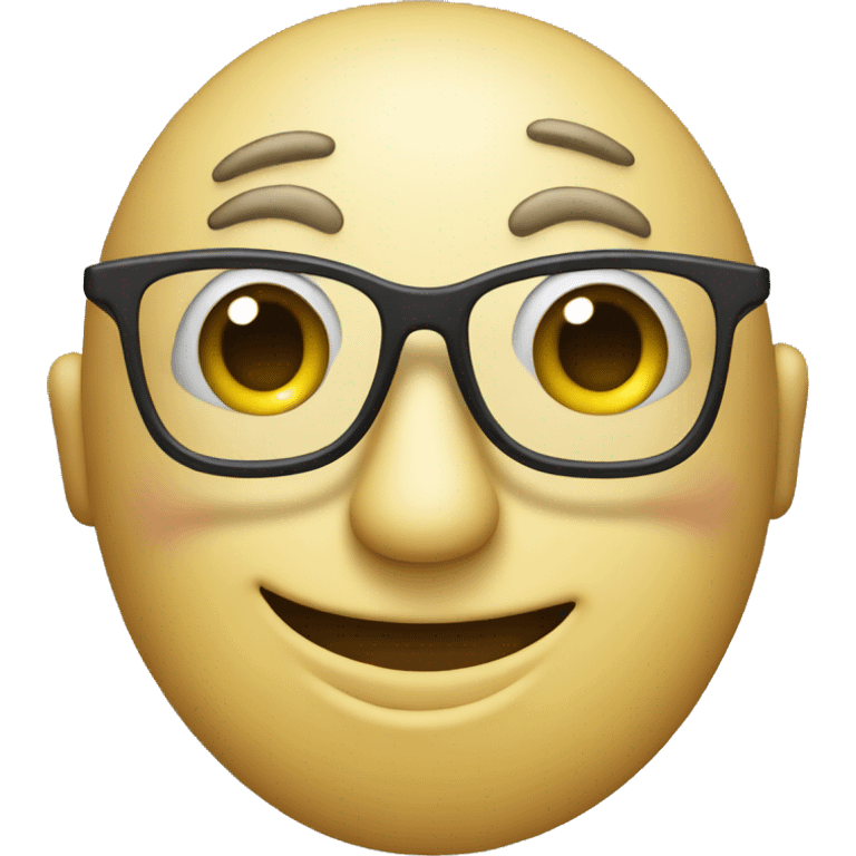 A four eyes smiley face emoji