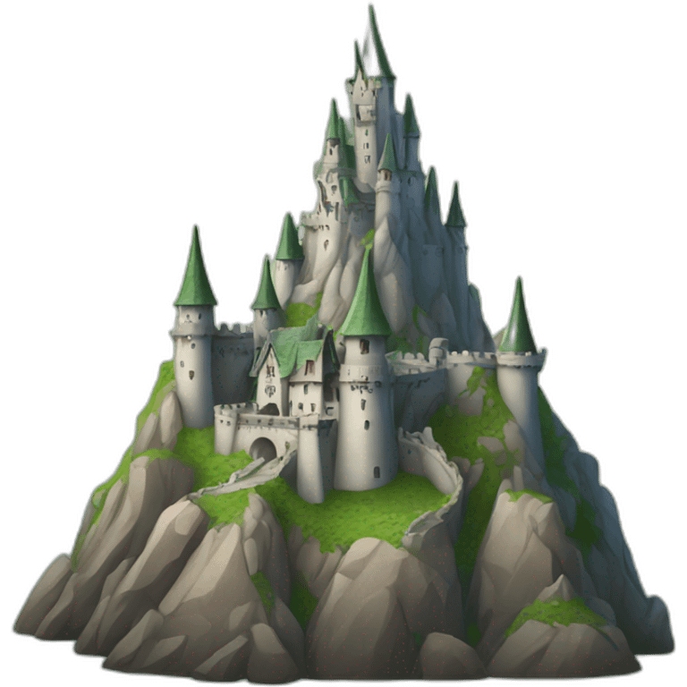 evil elvish mountain castle emoji