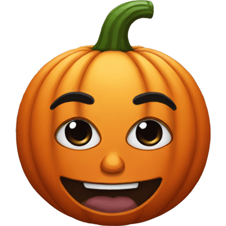 pumpkin with makeup emoji