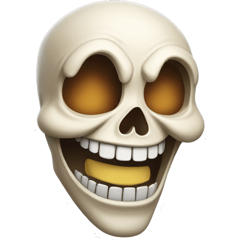 Laughing skull face emoji