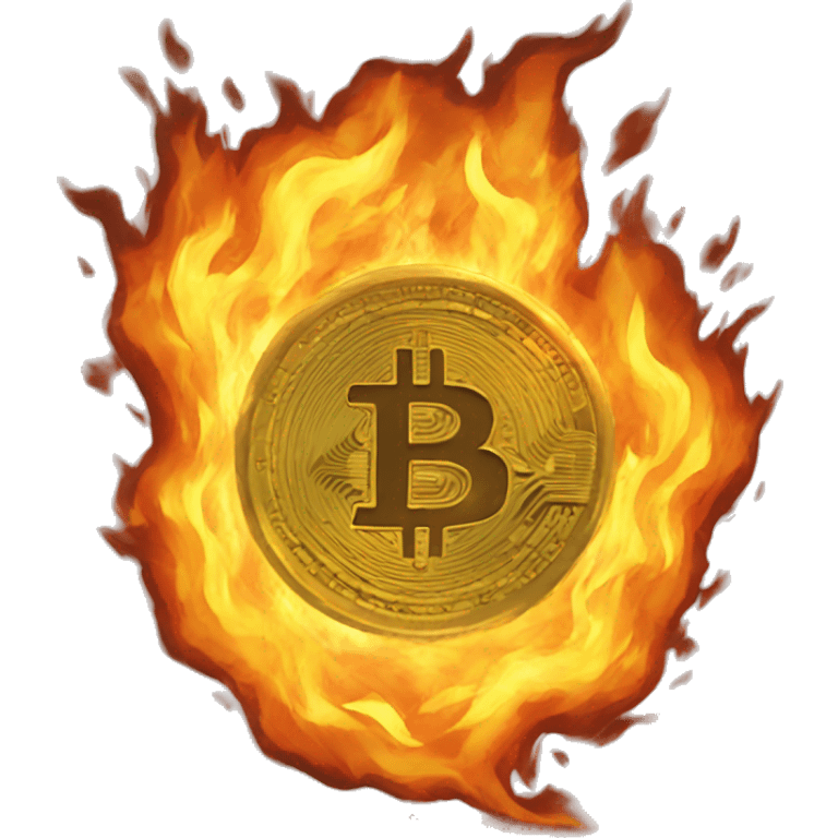 bitcoin on fire emoji