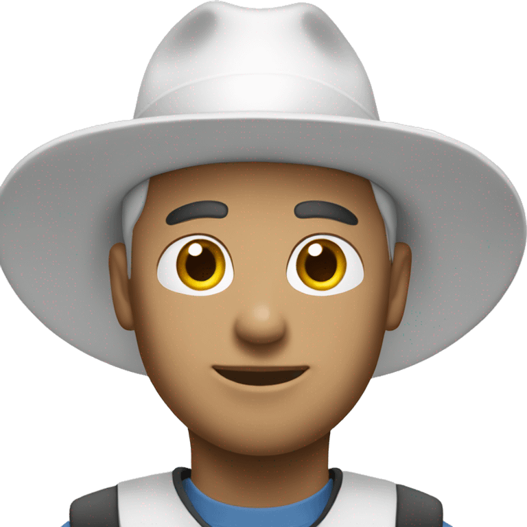 Man wearing white hat emoji