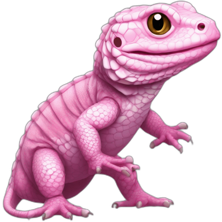 fat pink tegu lizard emoji