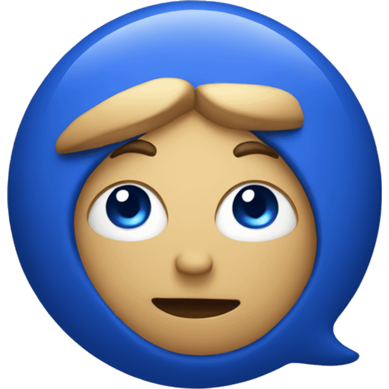 Royal blue conversation bubble emoji