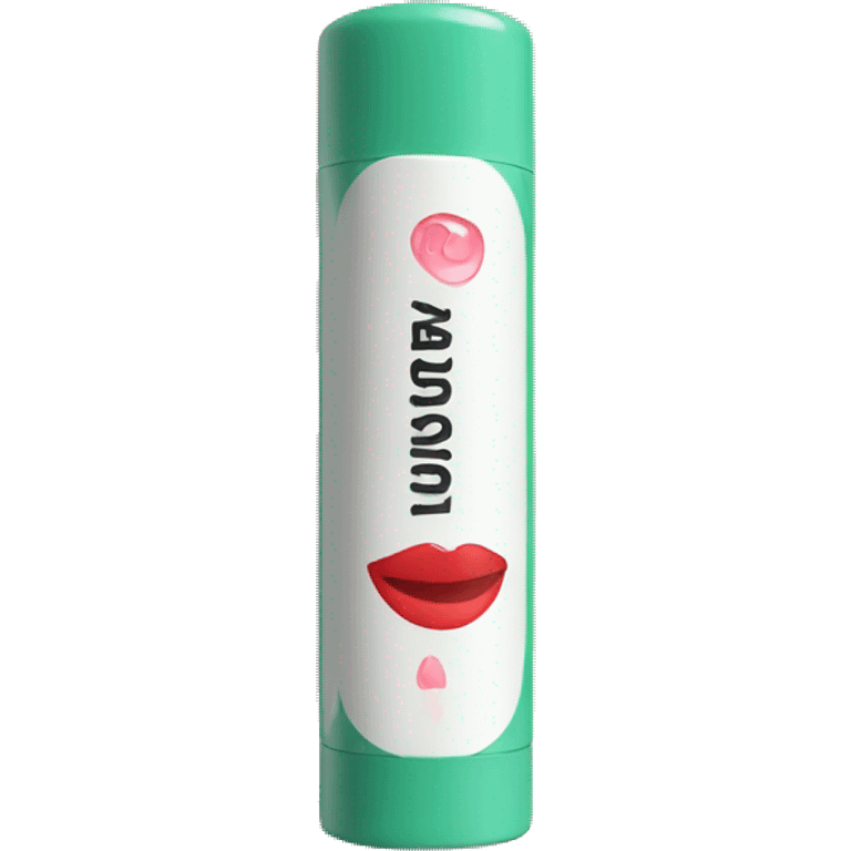 lip balm with label emoji