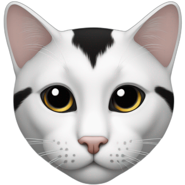 gato blanco y negro emoji