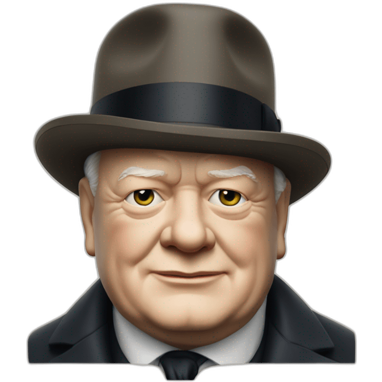 Winston churchill fait le v de la victoire  emoji