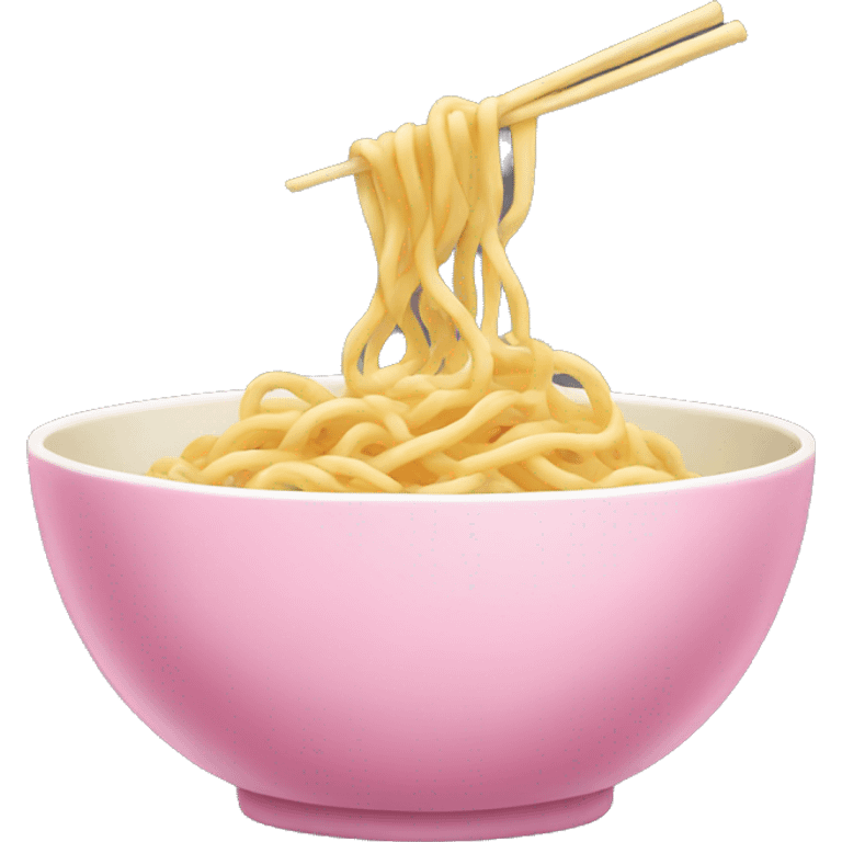 noodles pink bowl emoji