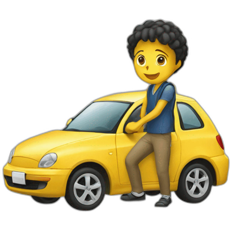 student and car emoji