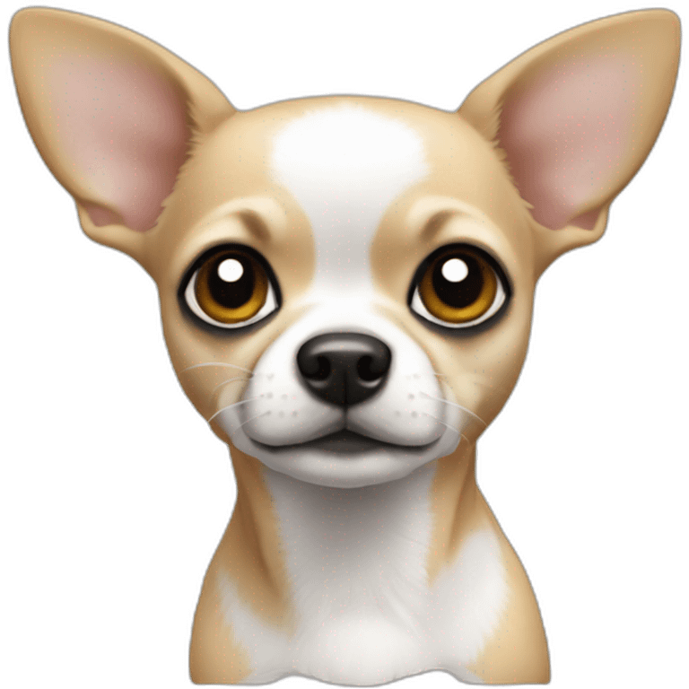 Chihuahua blanco con manchas negras  emoji