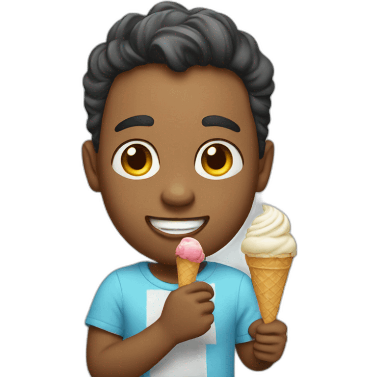 Ice cream boy emoji