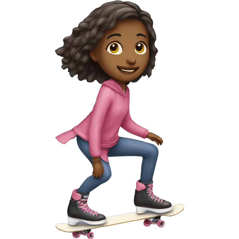 Girl going skating emoji