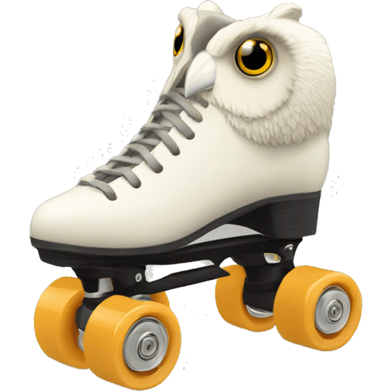 Owl quad roller skate emoji