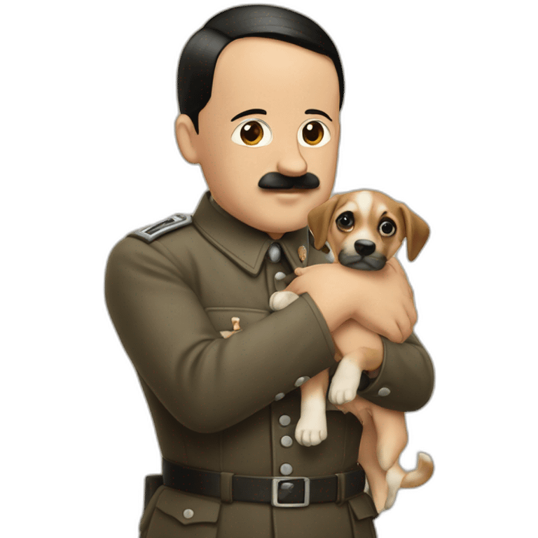 Hitler petting puppy emoji