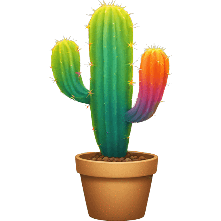 Rainbow cactus  emoji