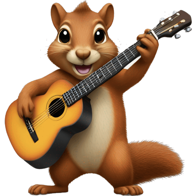 Squirrel playing guitar emoji