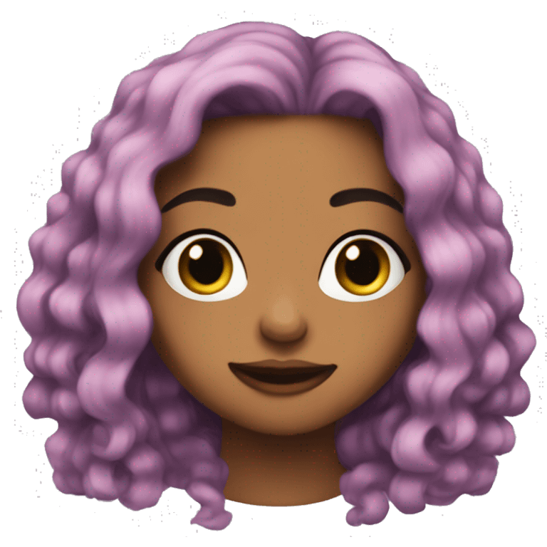 Ravyn Lenae with long hair emoji