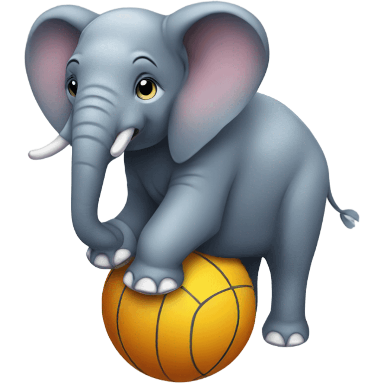 Elephant on a ball emoji