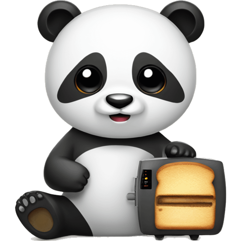 Panda with a toaster emoji