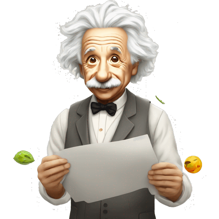 albert einstein happy with dinosour emoji