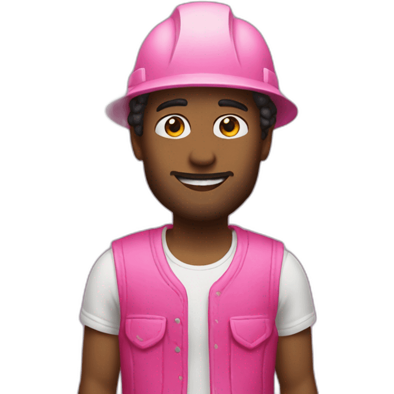 Roadie in pink vest emoji