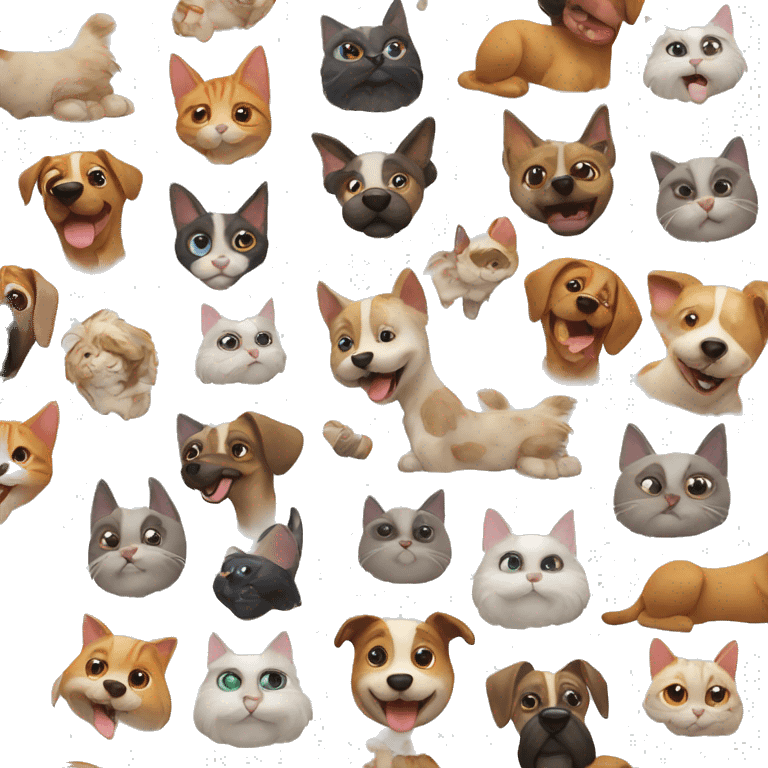 Funny Dog and Cat emoji