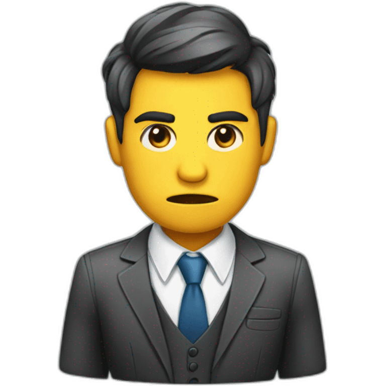 pissed about having to wear business professional clothing emoji