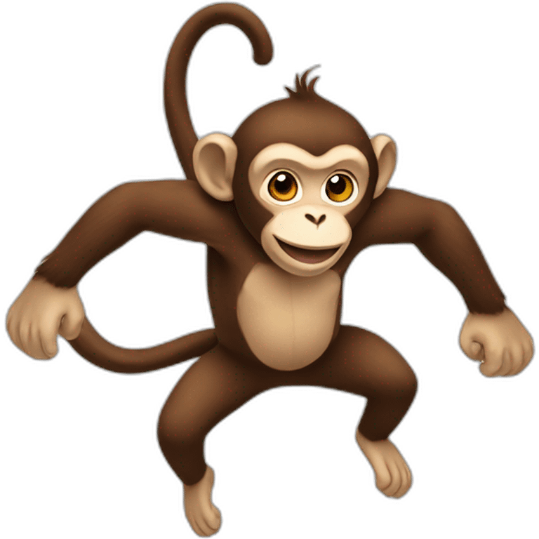 A monkey flinging poop emoji