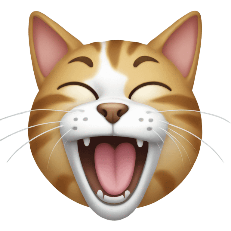 Cat yawning emoji