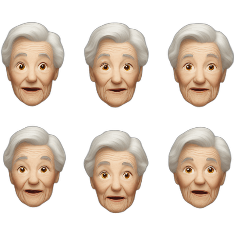 95 year old photorealistic emoji