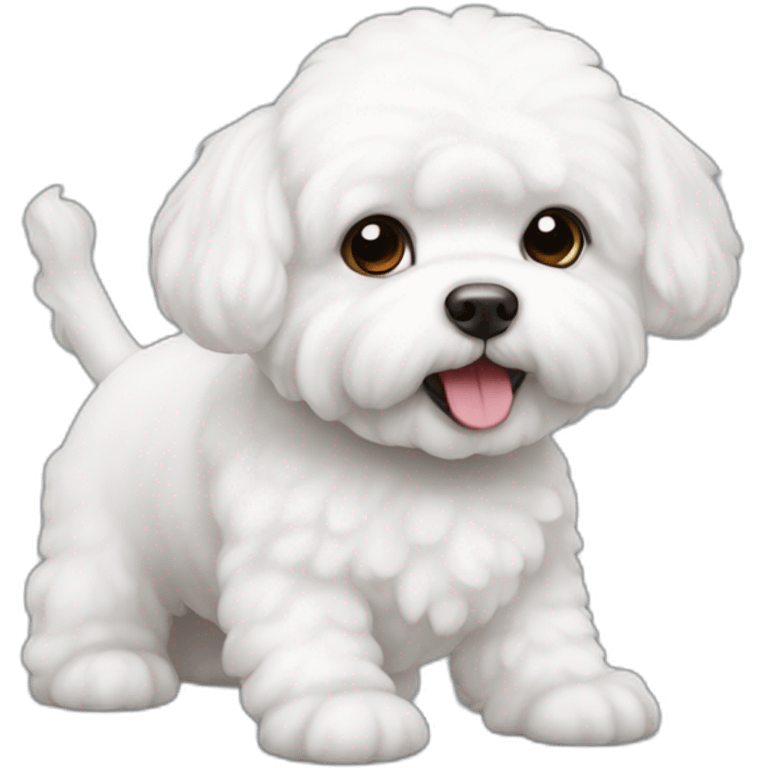 Chien bichon blanc petit  emoji