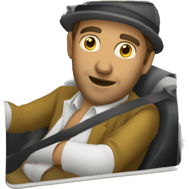 A french man in a taxi emoji