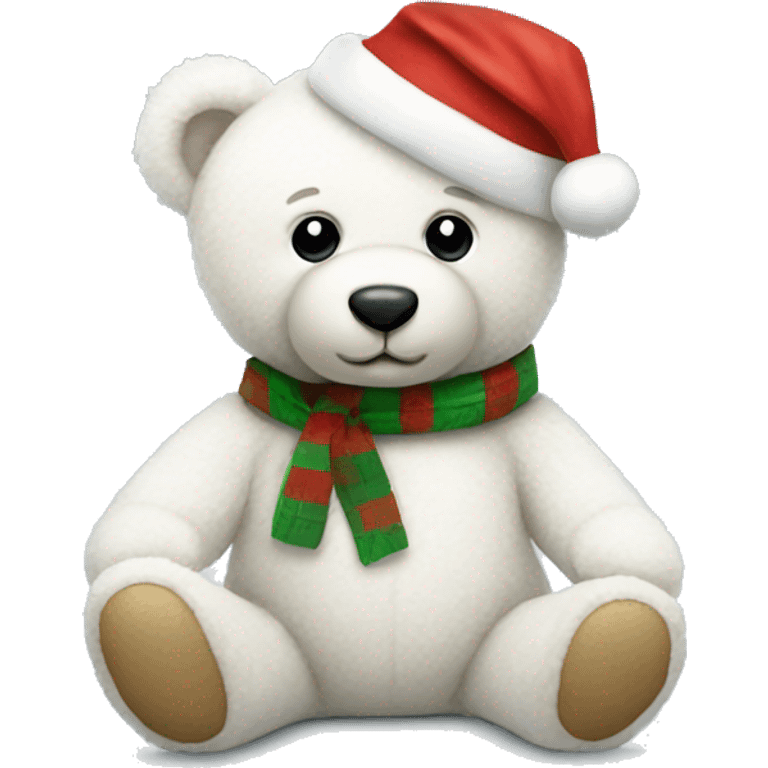 white christmas teddy bear emoji