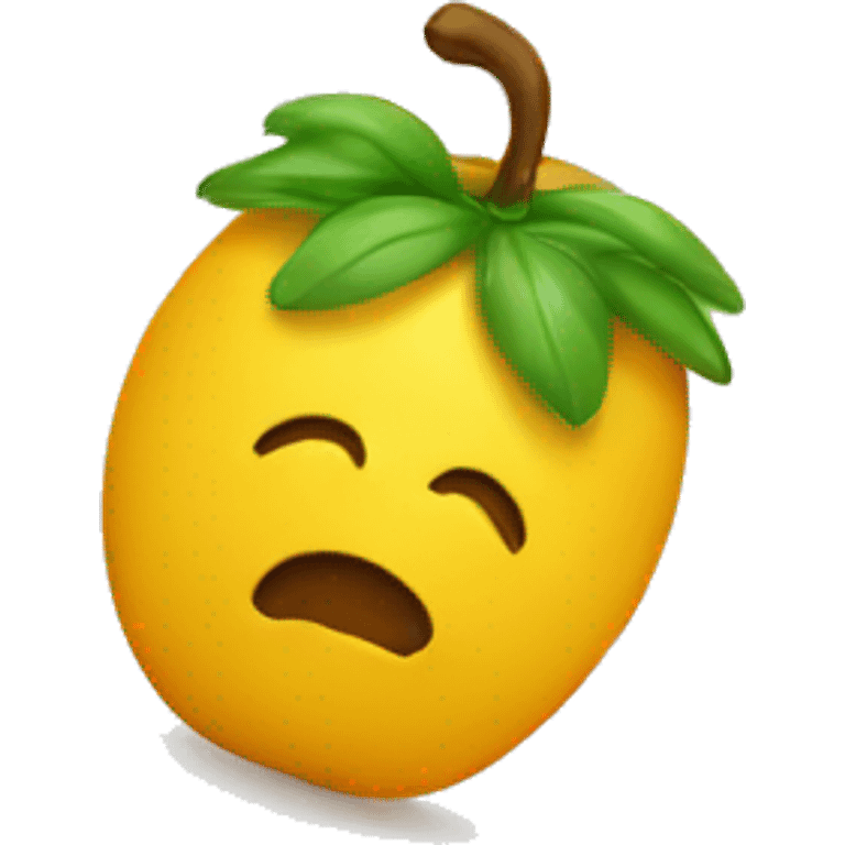 date fruit on top of calendar emoji