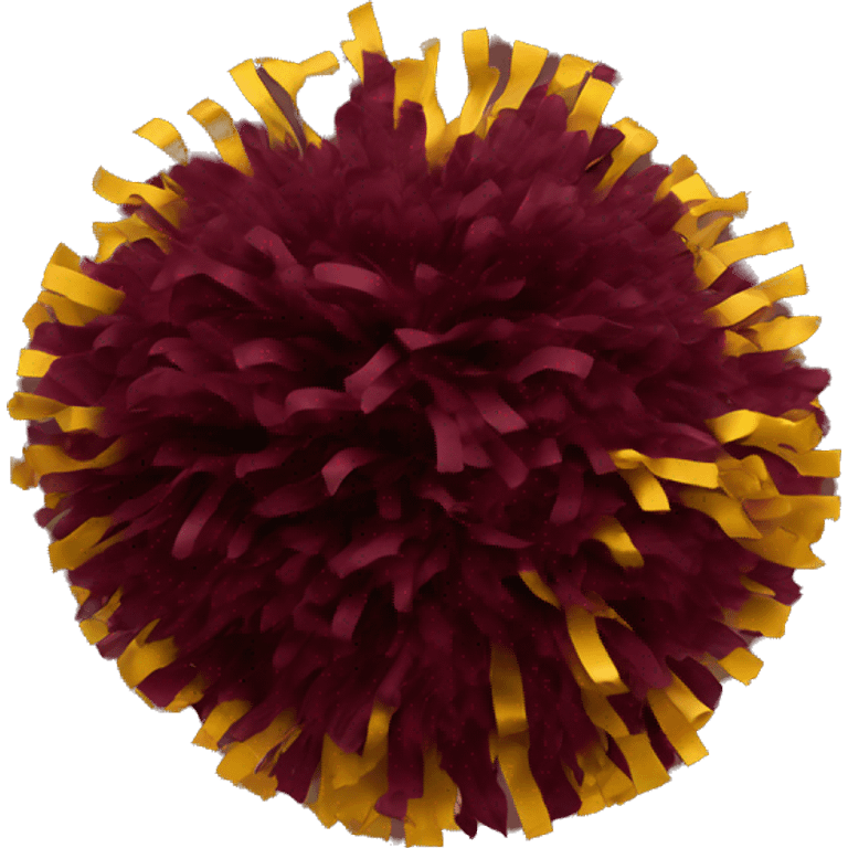 2 Maroon and gold cheerleading pom pom emoji