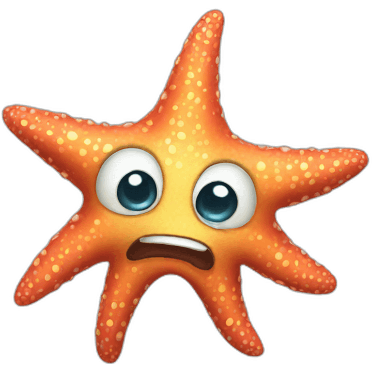 Crying sea star emoji