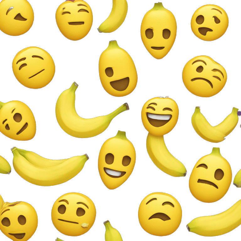 Smiley kissing face but bananas instead of heart  emoji