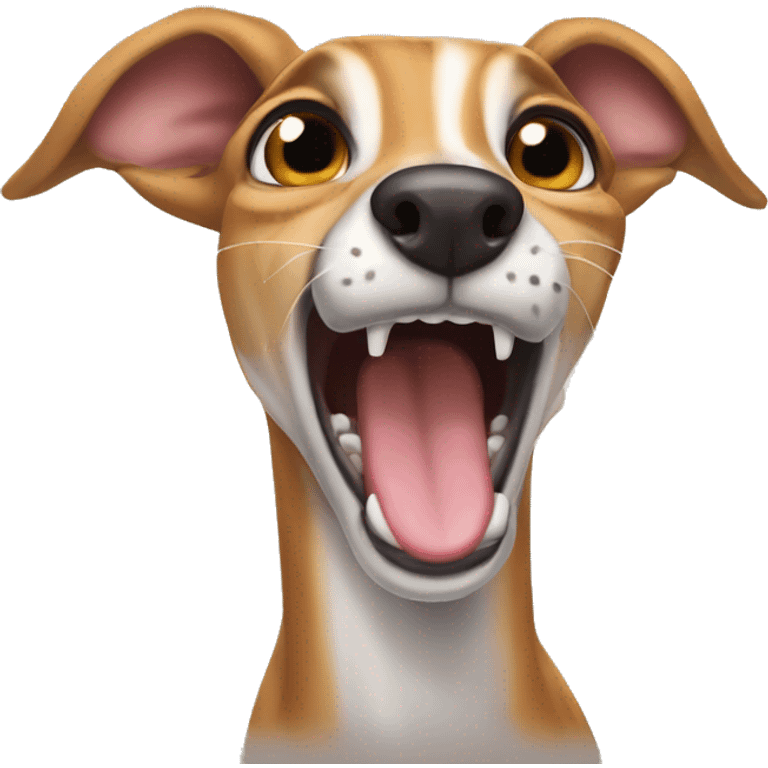 fawn tiger greyhound open mouth emoji