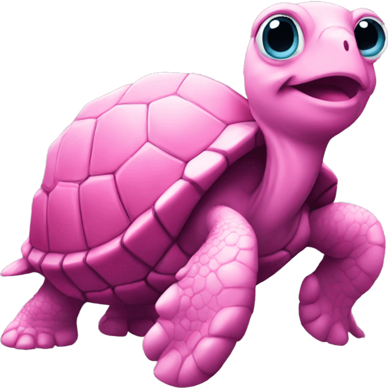 Pink turtle emoji