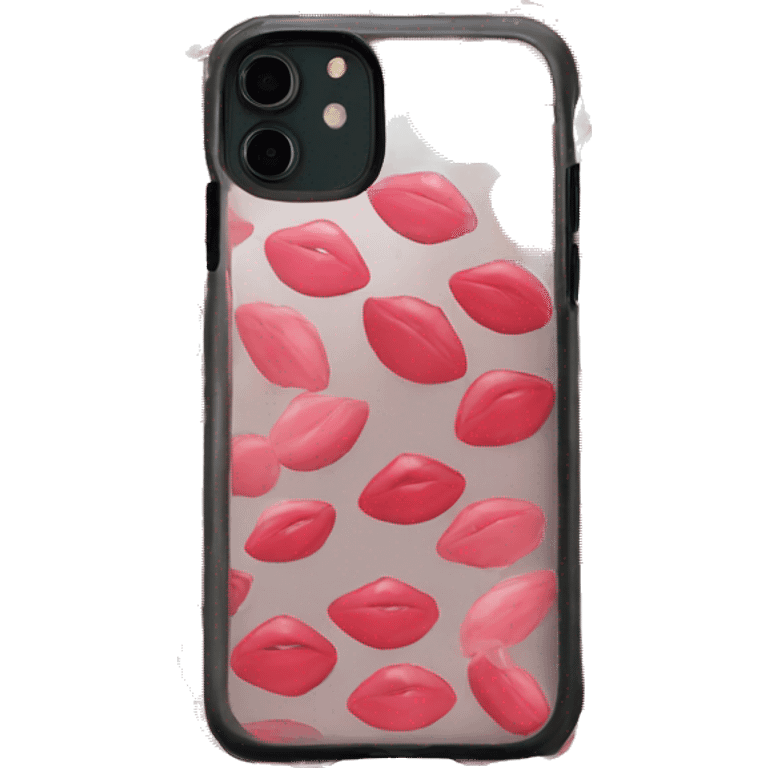 Lip gloss phone case emoji