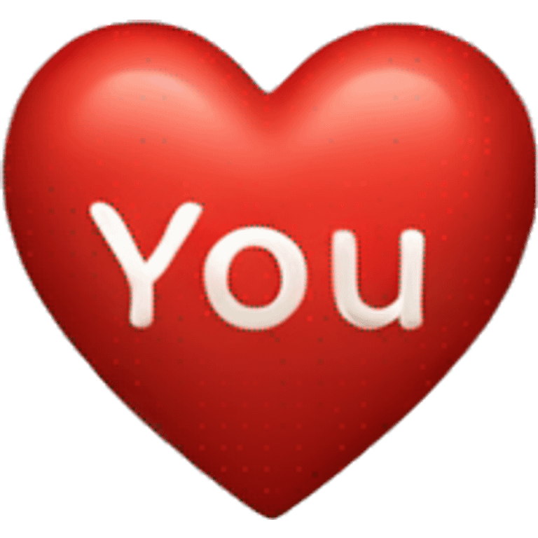 Love heart with the word “you” inside  emoji