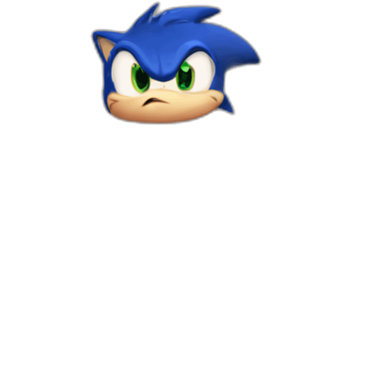 Sonic the hedgehog sad emoji