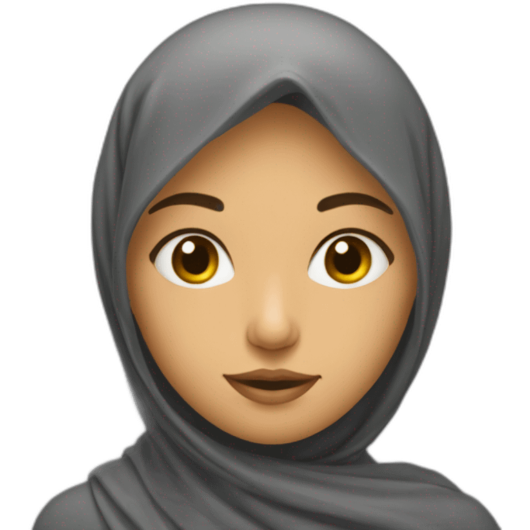 FILLE HIDJAB QUI LIT LE CORAN emoji