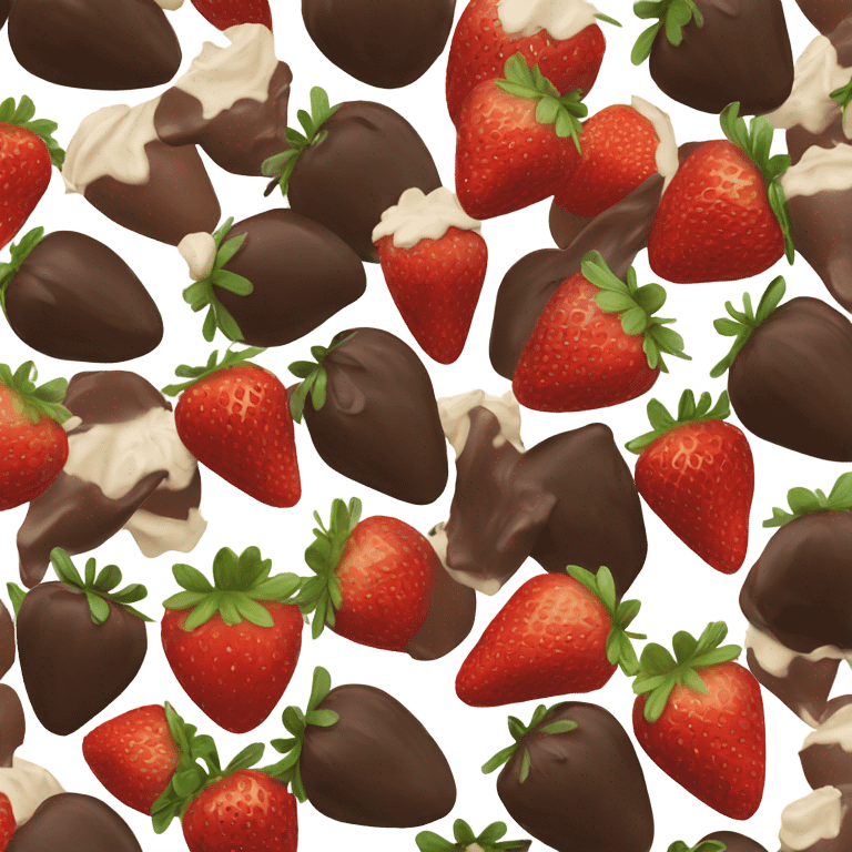 Chocolate dipped strawberries  emoji