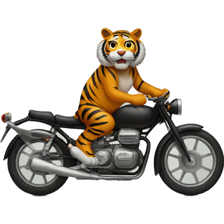 Tiger on a Bike emoji