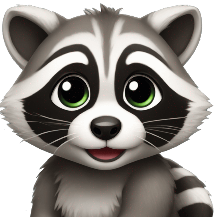 cute baby racoon emoji