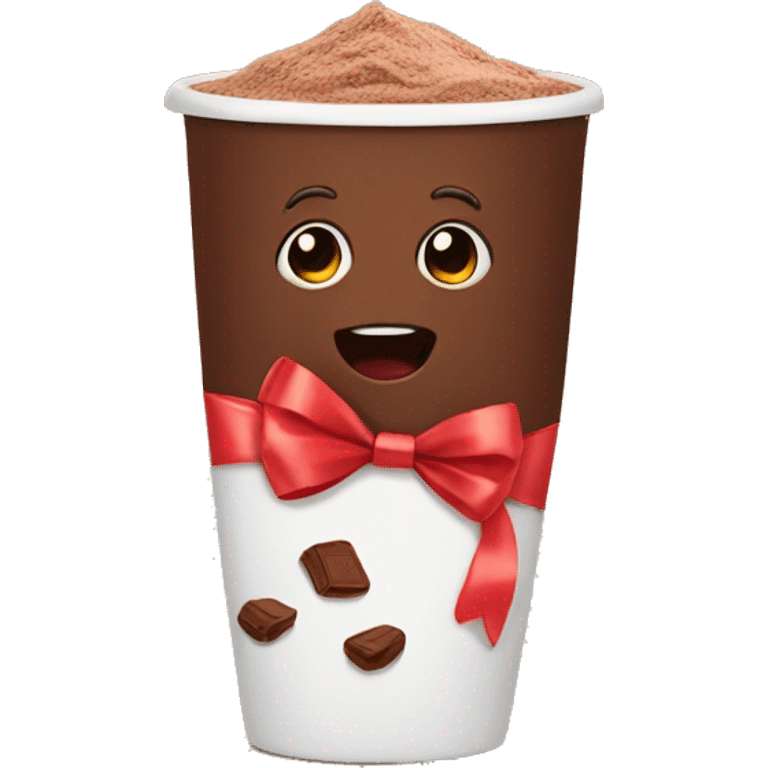 Cocoa with a bow emoji