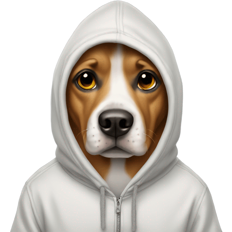 Dog wearing hoodie  emoji