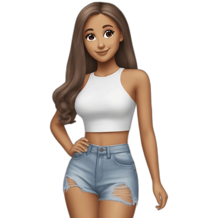 hyperrealistic ariana grande body emoji